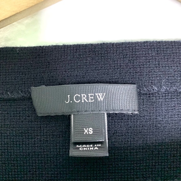 J. Crew black subtle boat neck merino wool sweater - Picture 3 of 8